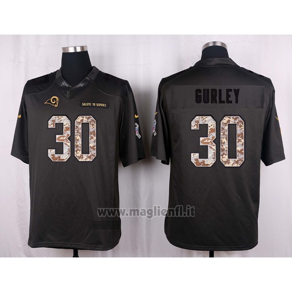 Maglia NFL Anthracite Los Angeles Rams Gurley 2016 Salute To Service